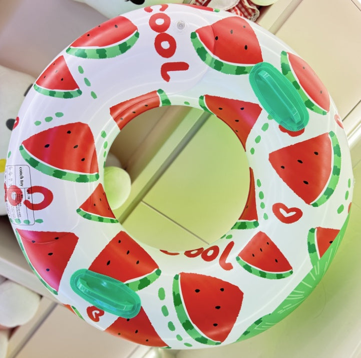 Colac înot gonflabil pentru copii, imprimeu pepene, 60 cm