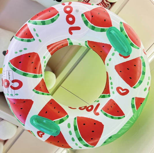 Colac înot gonflabil pentru copii, imprimeu pepene, 60 cm