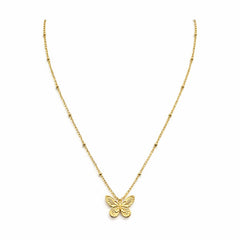 Colier ROXE auriu cu pandantiv fluture elegant fin si delicat