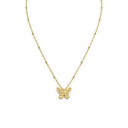 Colier ROXE auriu cu pandantiv fluture elegant fin si delicat