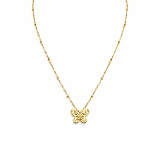 Colier ROXE auriu cu pandantiv fluture elegant fin si delicat