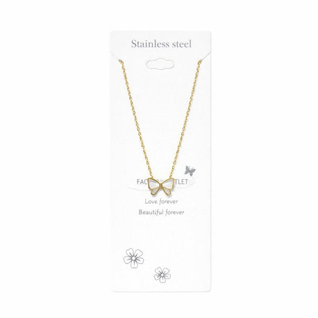 Colier Roxé auriu cu pandantiv fundiță elegantă – material inoxidabil, 40 cm, reglabil