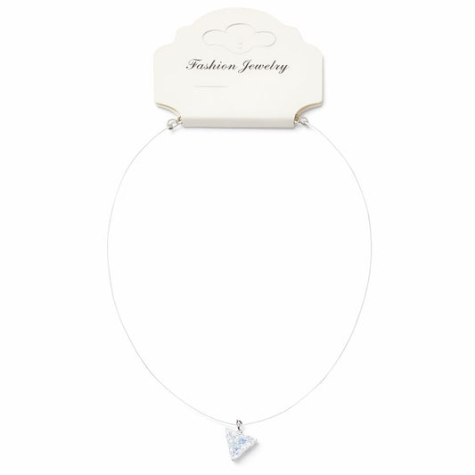 Colier Roxe cu pandantiv cristal triunghiular, 40 cm, reglabil – bijuterie elegantă damă