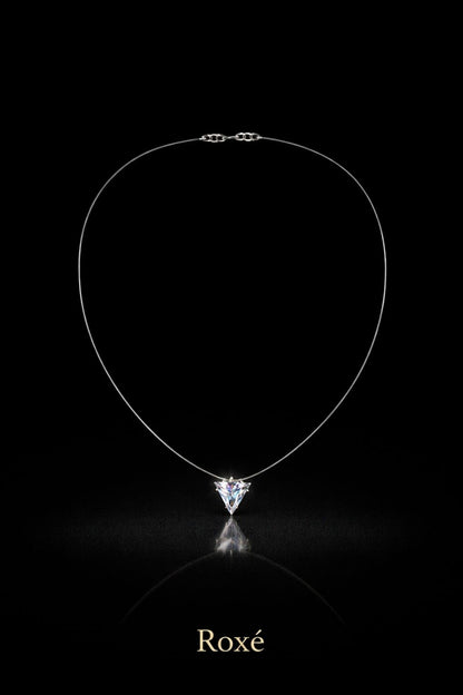Colier Roxe cu pandantiv cristal triunghiular, 40 cm, reglabil – bijuterie elegantă damă