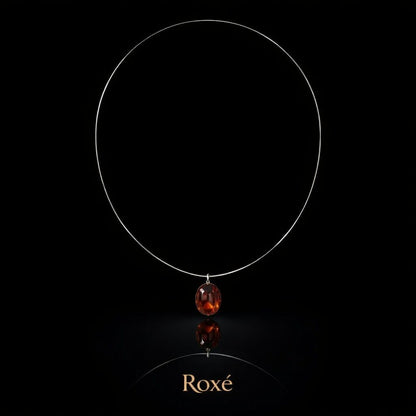 Colier Roxe cu pandantiv roșu elegant, 40 cm, reglabil – bijuterie damă