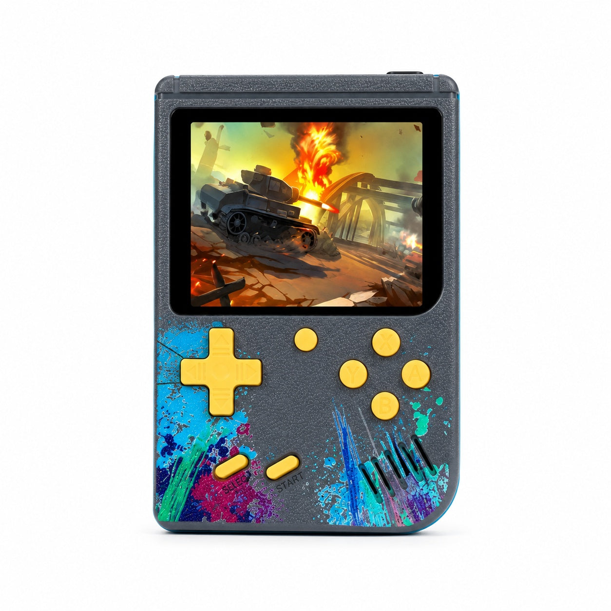 Consolă de jocuri portabilă retro G5S, Plastic, Albastru Gri, Ecran LCD