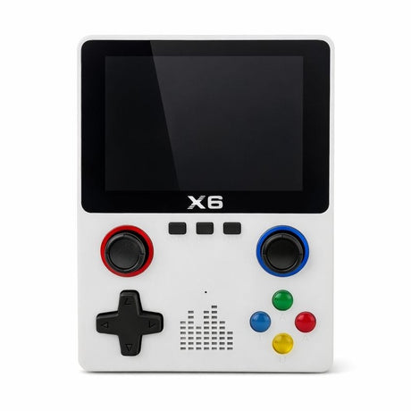 Consolă de jocuri portabilă retro, plastic, X6, Alb