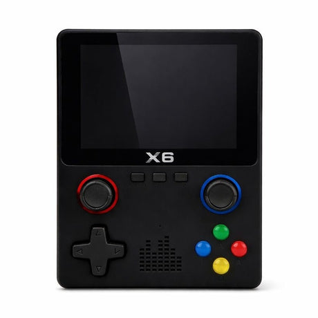 Consolă de jocuri portabilă retro, plastic, X6, Negru