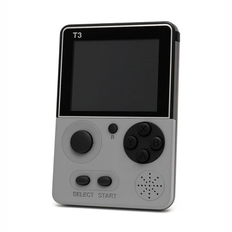 Consola jocuri portabila T3 Retro, 500 in 1, ecran 3.5 inch, jocuri clasice 13.5x9.5x5cm, Ivory white