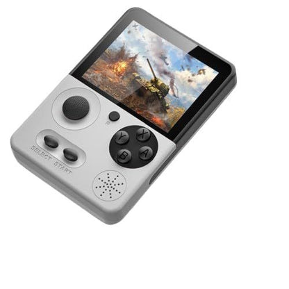 Consola jocuri portabila T3 Retro, 500 in 1, ecran 3.5 inch, jocuri clasice 13.5x9.5x5cm, Ivory white