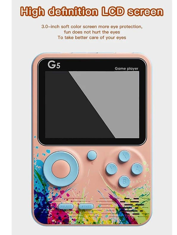 Consola portabila jocuri retro G5, ecran LCD 3 inch, mini game player, jocuri clasice