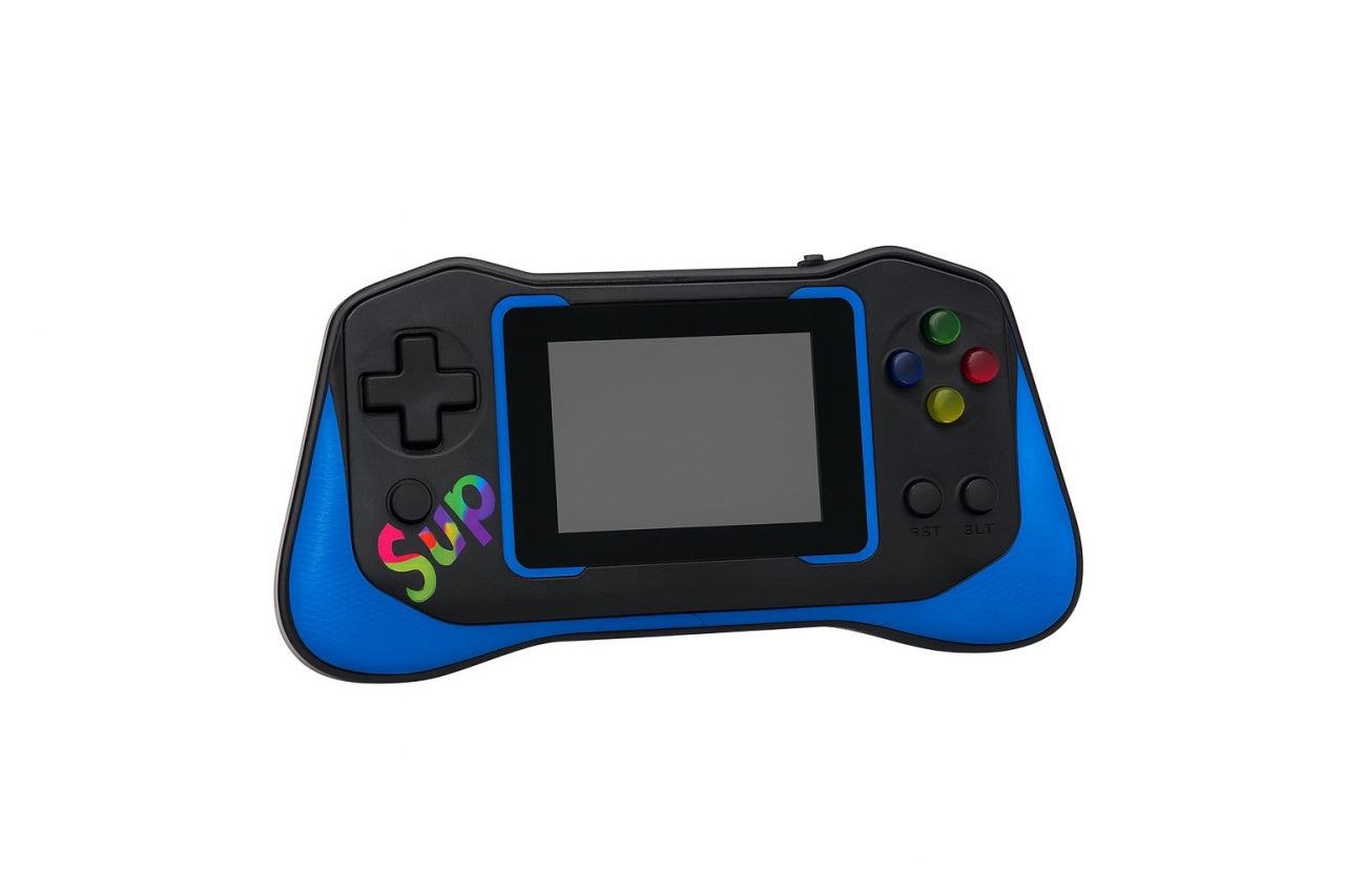 Consola portabila Q12 Sup Game Joystick, ecran 3.5 inch, 500 jocuri clasice, albastru18.5x10x7cm