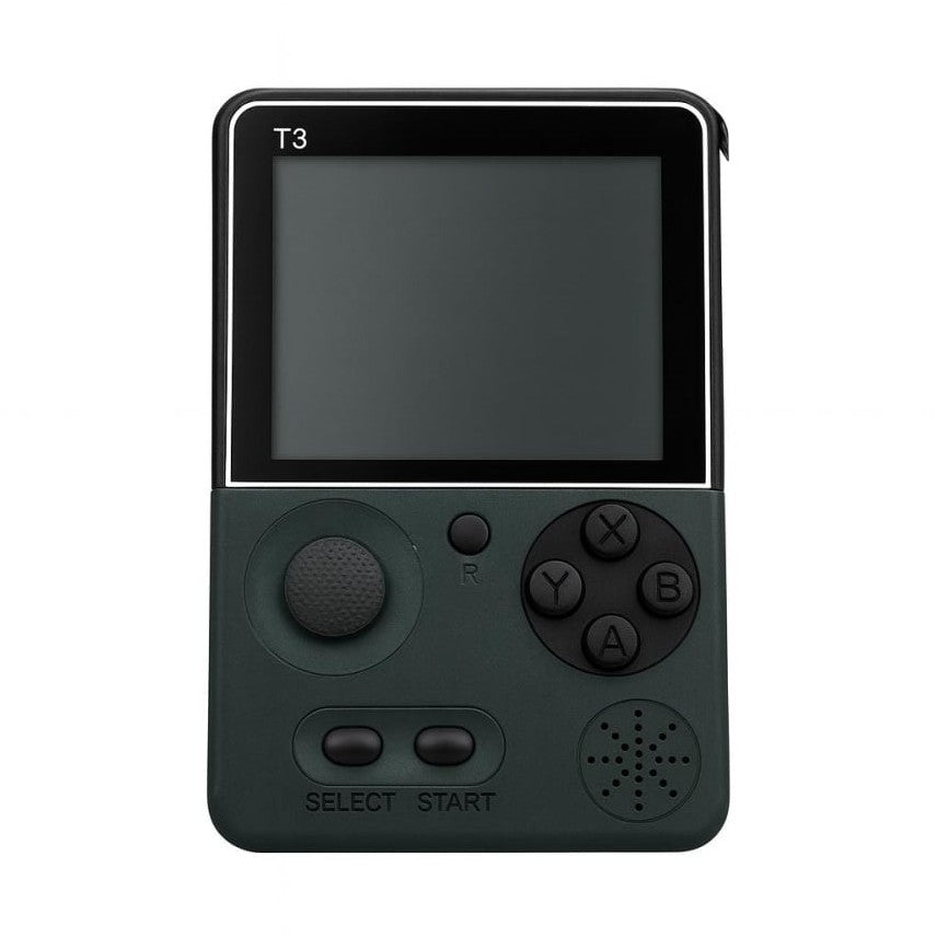 Consola portabila retro T3, 500 jocuri, ecran 3 inch, verde, 13.5x9.5x5cm