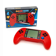 Consola portabila Tetris Game Mini cu multiple jocuri retro culoare rosu, 18.5x10.5cm