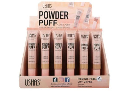 Corector lichid cu aplicator puf Ushas Powder Concealer , 11.5ml