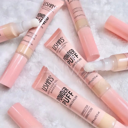 Corector lichid cu aplicator puf Ushas Powder Concealer , 11.5ml