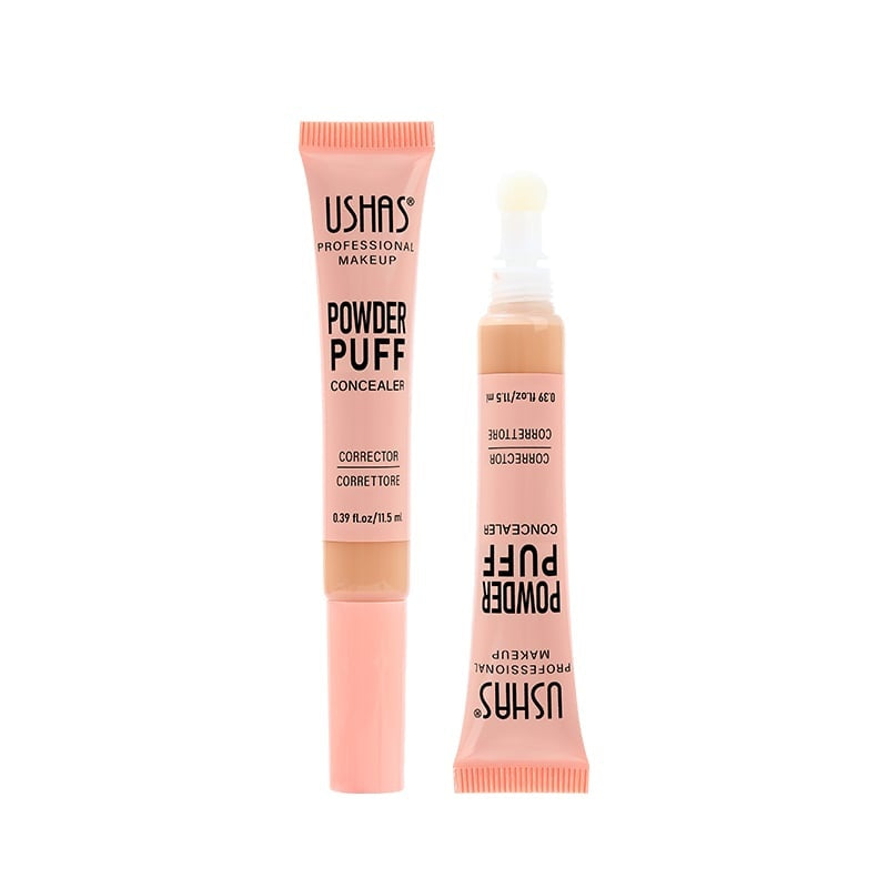 Corector lichid cu aplicator puf Ushas Powder Concealer , 11.5ml