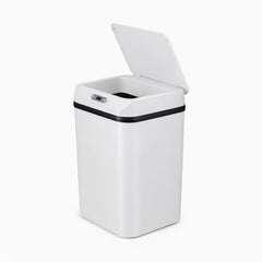 Coș de gunoi cu senzor, 15 litri, plastic, alb, deschidere automată