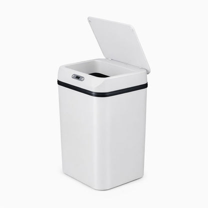 Coș de gunoi cu senzor, 15 litri, plastic, alb, deschidere automată