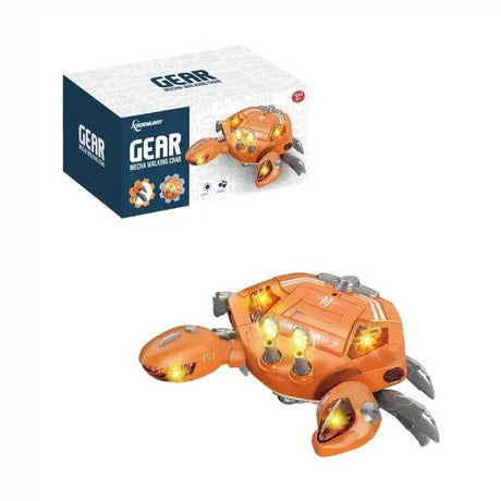Crab Robot Interactiv cu Lumini si Muzica , Mecha Crab, 20x10x9 cm
