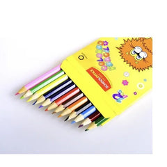 Creioane colorate lungi School Office, 12 culori , ideale pentru scoala si activitati creative,