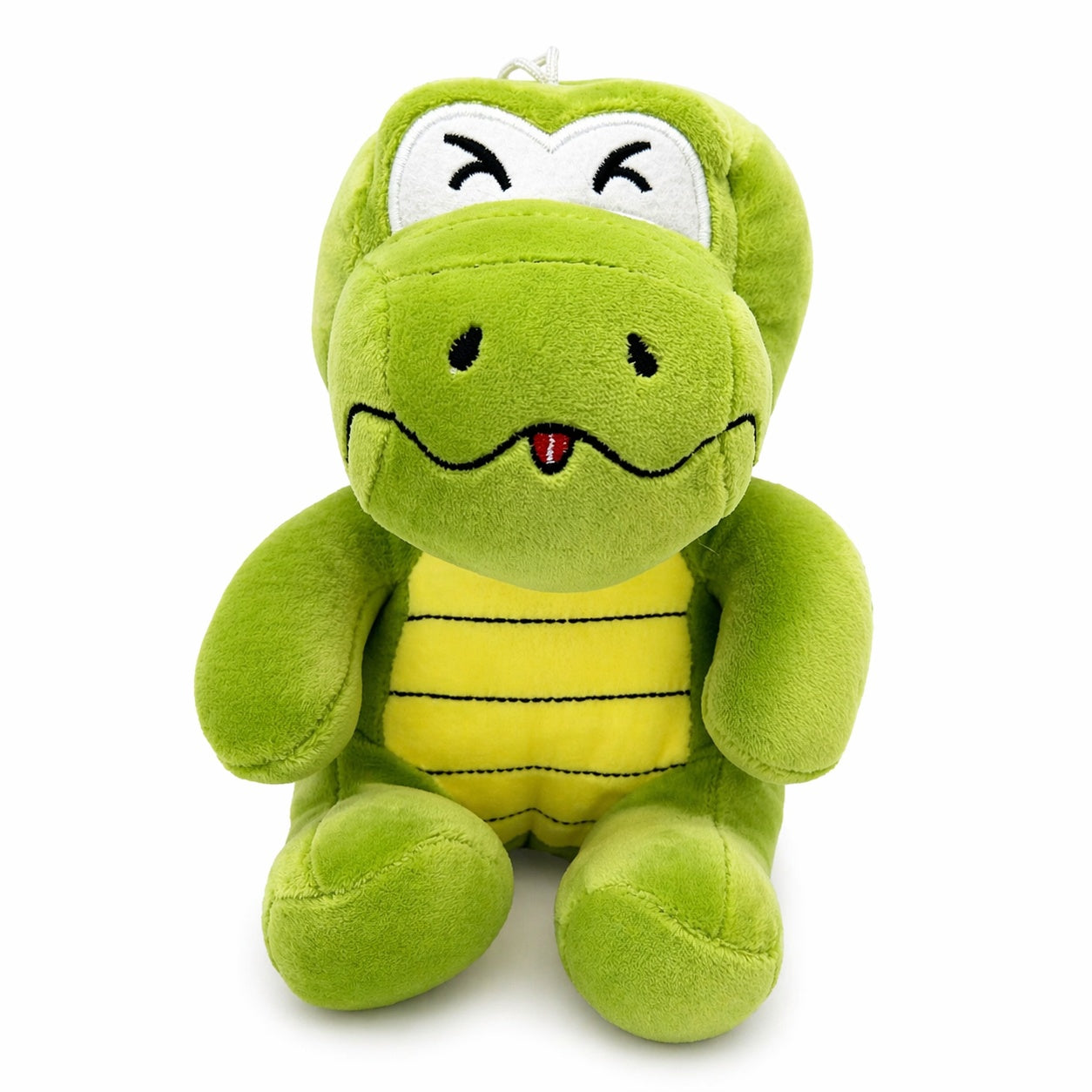 Crocodil de plus verde 23x25cm, jucarie moale copii cu design simpatic