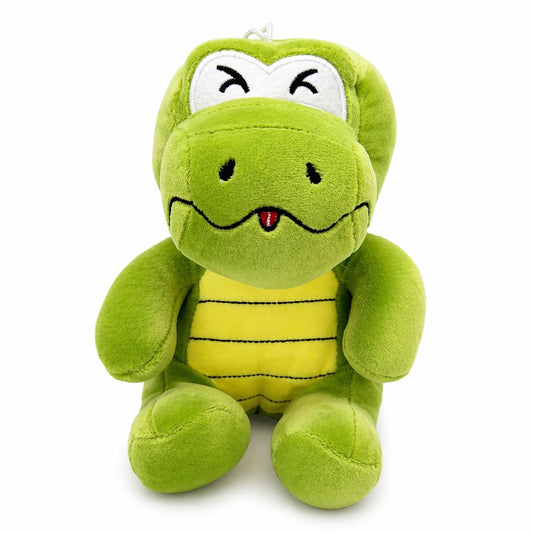 Crocodil de plus verde 23x25cm, jucarie moale copii cu design simpatic