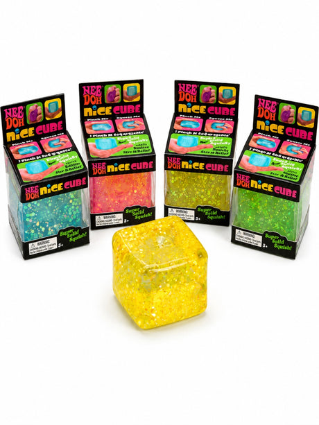 Cub Antistres Squishy Nice Cube, Jucarie Senzoriala Moale, Elastice, 4 Culori Diverse