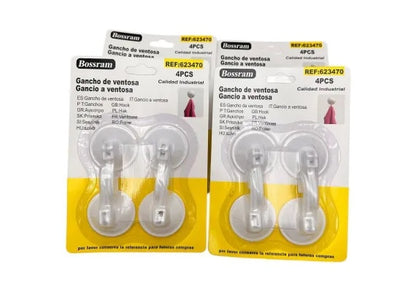 Cuier cu Ventuza 4 Ventuze, Material PP+PVC, 5x5cm , Suport Practic si Fara Gauri,