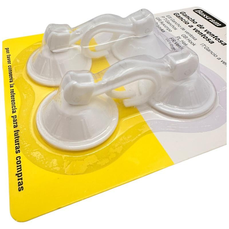 Cuier cu Ventuza 4 Ventuze, Material PP+PVC, 5x5cm , Suport Practic si Fara Gauri,