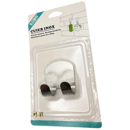 Cuier Inox 5x5cm , Suport Compact si Rezistent cu Greutate Sustinuta 1.5kg,