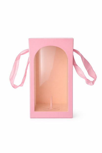 Cupola plastic cu trandafir rosu LED si 2 indragostiti, 20 cm, cutie cadou