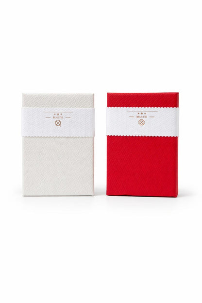 Cutie cadou pentru Martisor, text Martie, 8.5x6x3 cm, Alb Rosu
