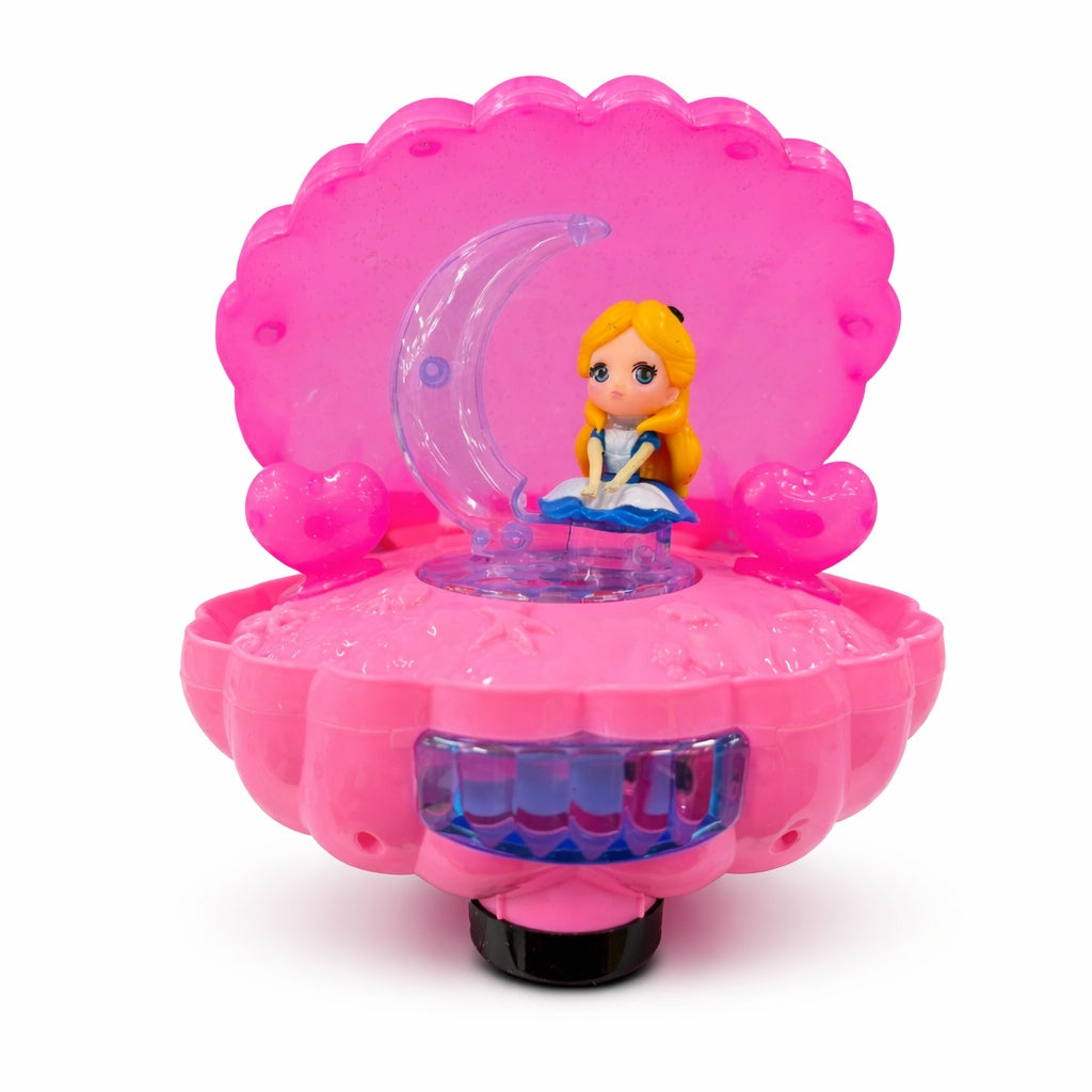 Cutie muzicala cu Prințesă din plastic, cu lumini și sunete, 15cm