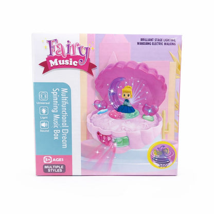Cutie muzicala Sirena cu Lumini si Muzica, Figurina Rotativa, 15 cm