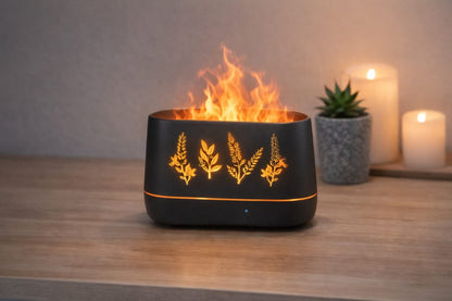 Difuzor Aromaterapie cu Efect de Flacără și LED, Plastic