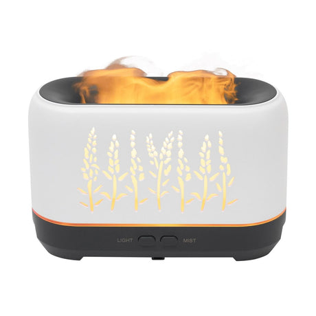 Difuzor aromaterapie cu efect flacara LED, iluminare ambientala, alimentare USB-C