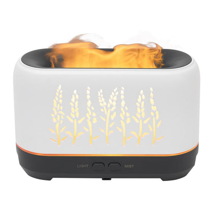 Difuzor aromaterapie cu efect flacara LED, iluminare ambientala, alimentare USB-C