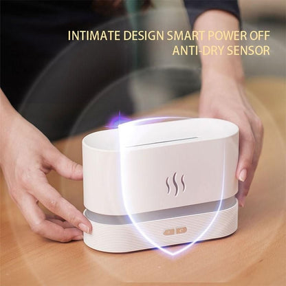 Difuzor aromaterapie LED RGB alb, umidificator aroma cu uleiuri esentiale, USB