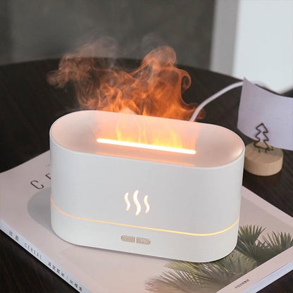 Difuzor aromaterapie LED RGB alb, umidificator aroma cu uleiuri esentiale, USB