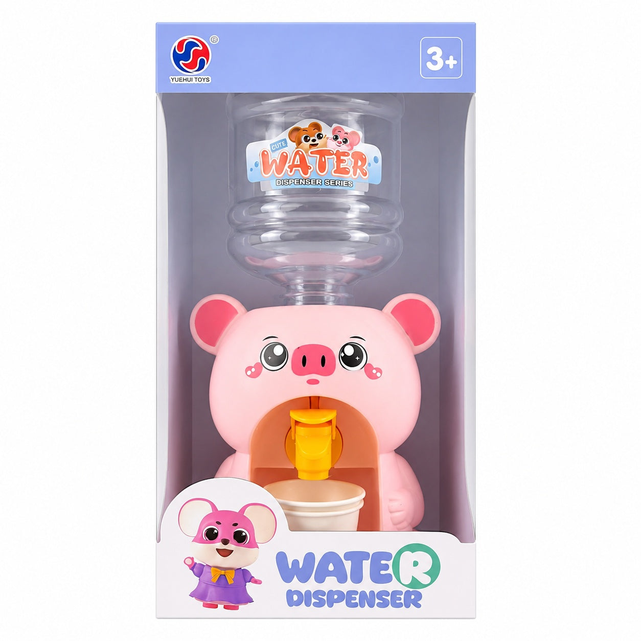 Dispenser apa copii, model cu porcusor , cu pahar inclus, distractiv si educativ 28.5x14 cm
