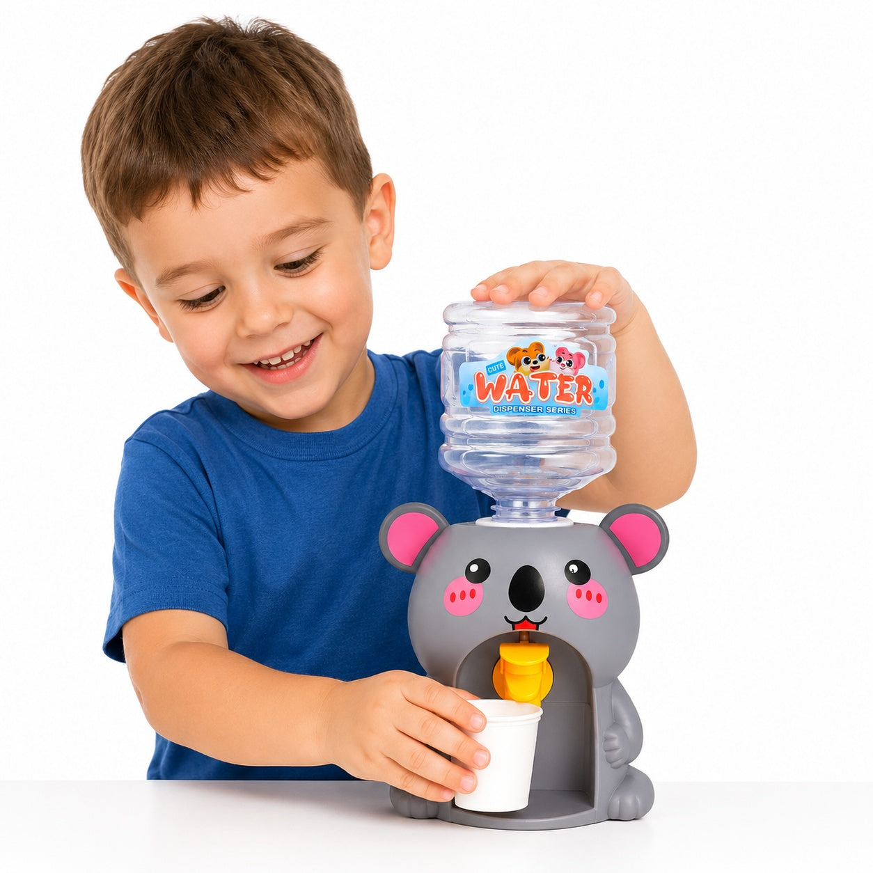 Dispenser apa jucarie copii model koala, cu pahar inclus, distractiv si educativ 28.5x14 cm