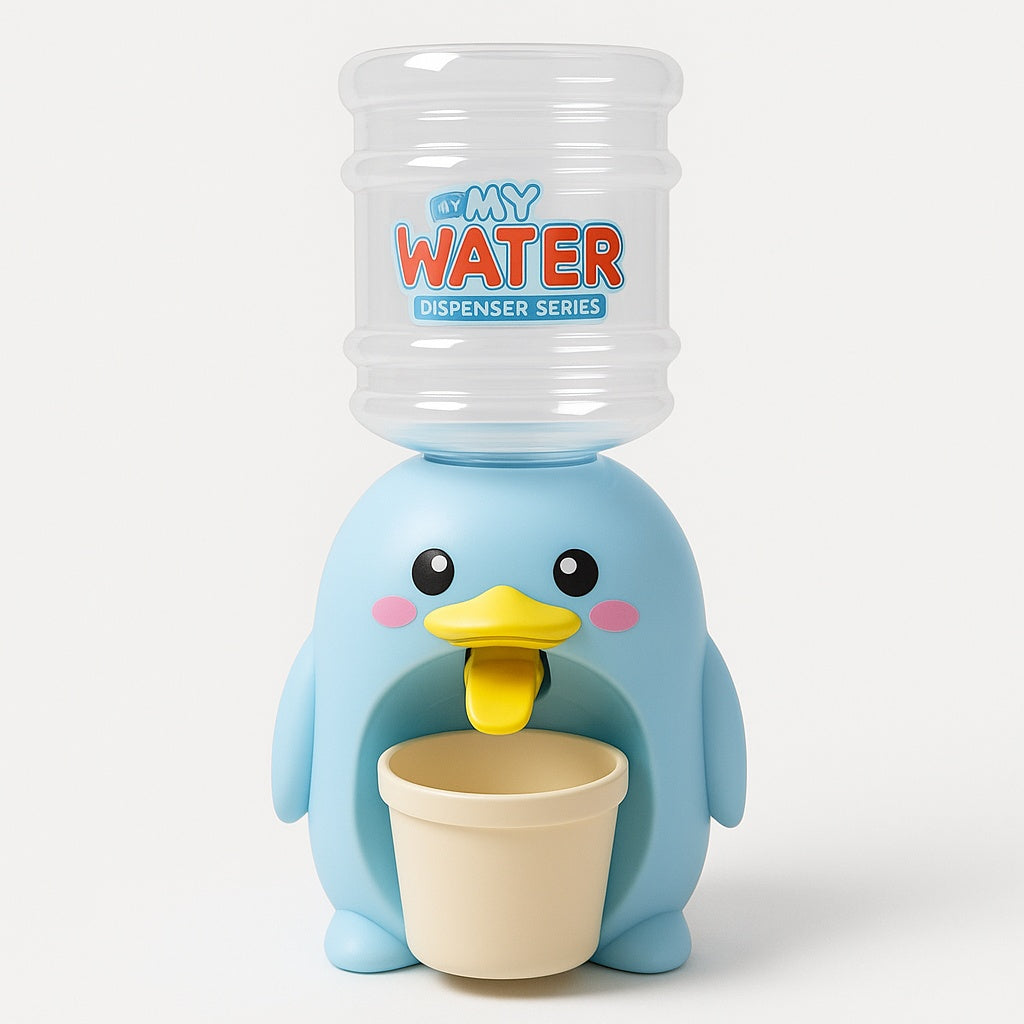 Dispenser Apa pentru Copii , Model Pinguin Albastru , 24 CM