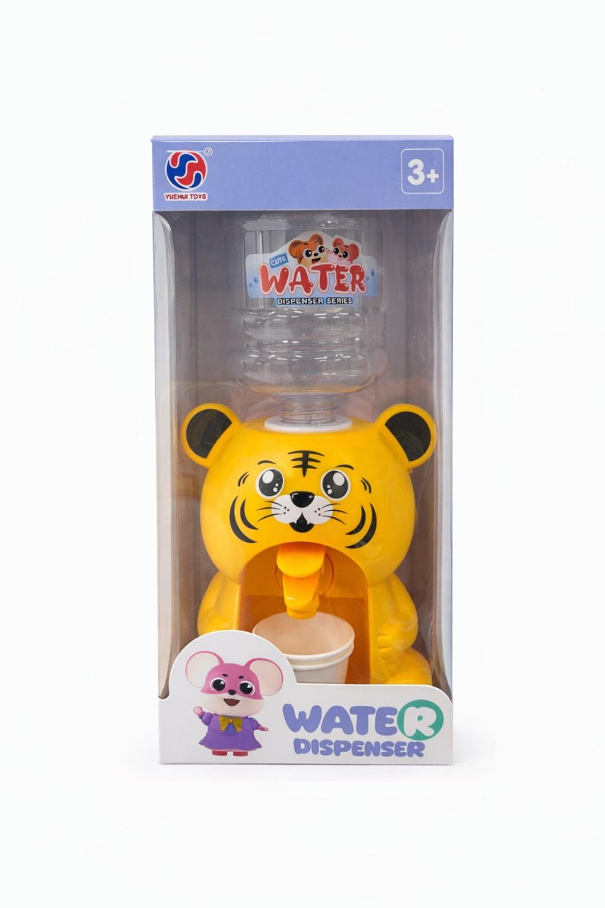Dispenser apa pentru copii model tigru, 28.5 cm, din plastic, cu pahar inclus