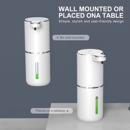Dozator Automat Sapun cu Senzor, Montare Perete sau Masa, USB-C, Rezervor 380ml, Alb