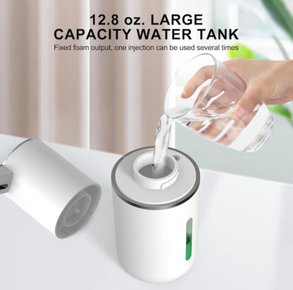 Dozator Automat Sapun cu Senzor, Montare Perete sau Masa, USB-C, Rezervor 380ml, Alb