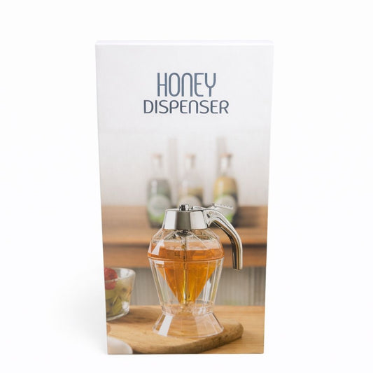 Dozator pentru miere cu sistem anti-picurare, recipient transparent pentru bucătărie