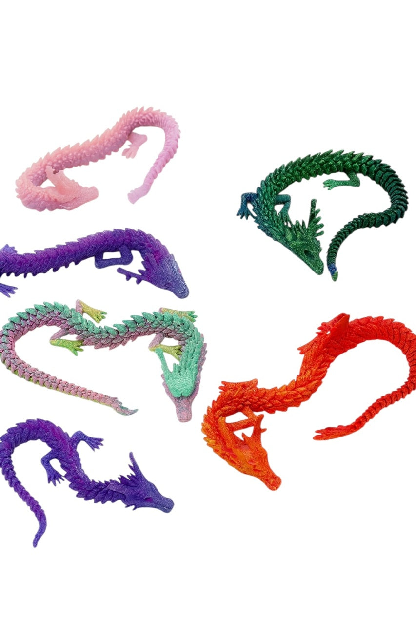 Dragon cu Articulati Antistres , Jucarii Fidget 3D Flexibile, Culori aleatorii