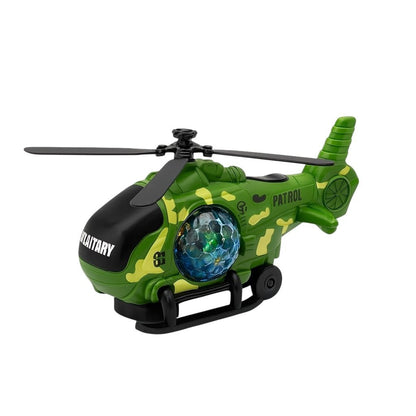 Elicopter militar cu lumini 3D si efect de aburi , jucarie copii 3+