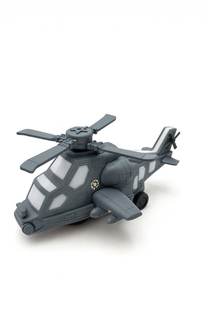 Elicopter Militar Jucarie 25x11 cm cu Lumini si Sunete , Model de Atac, Rotori Functionali
